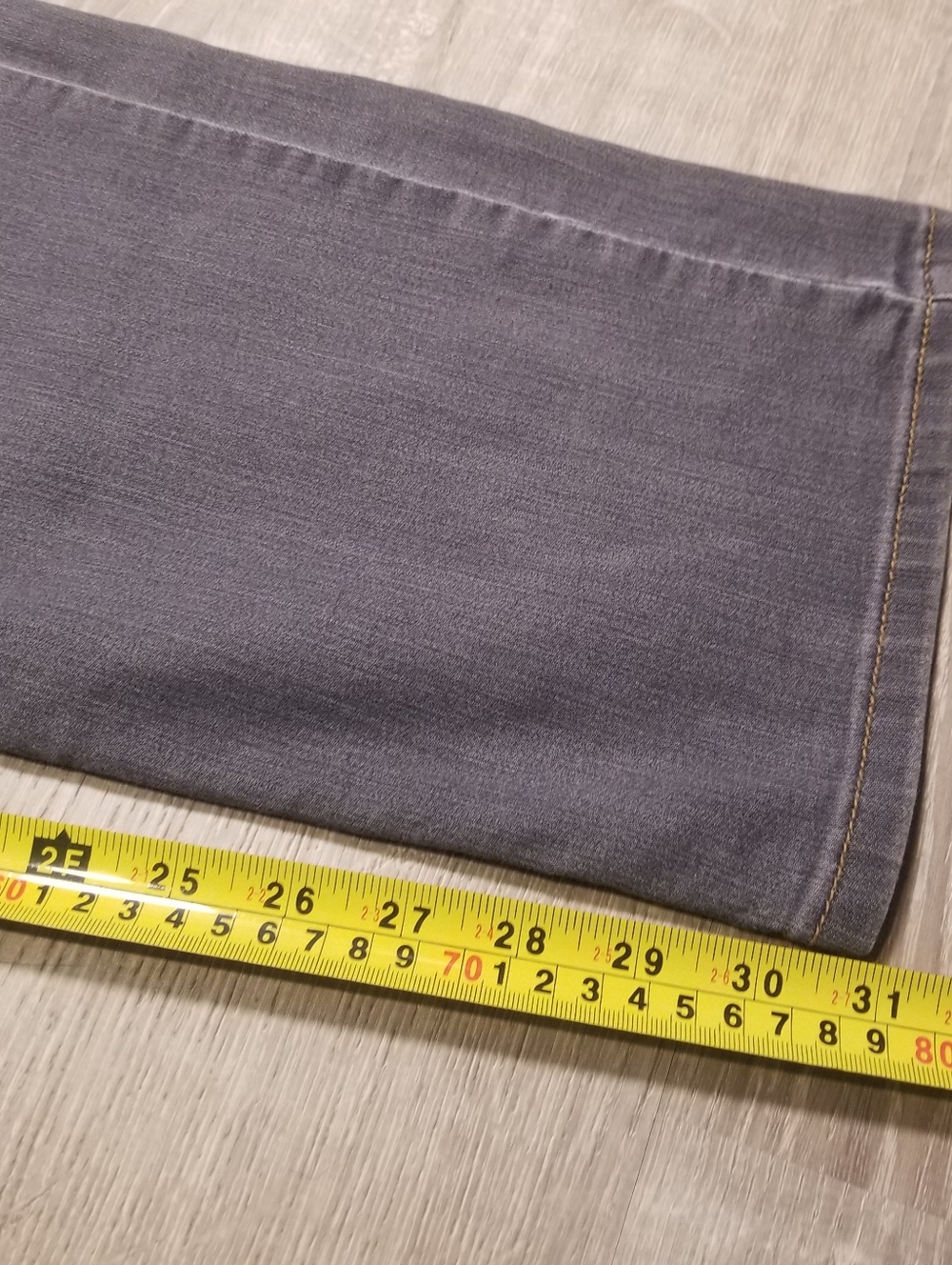 PrAna Slim Fit Jeans Mens 38x32 Gray Stretch Straight Leg Flex Casual Comfort - Picture 9 of 9